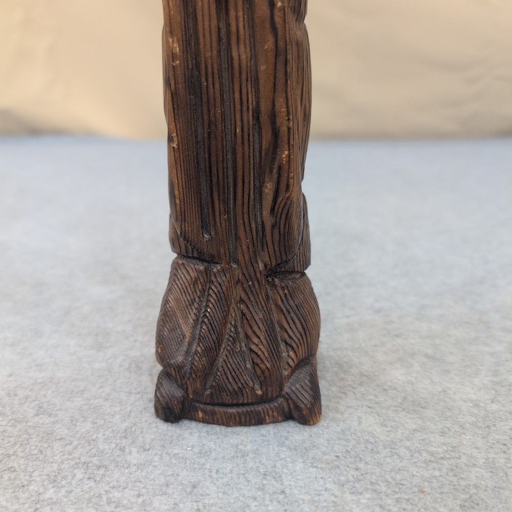 Vintage Hand Carved Wood Figurine Wise Man Prophet Religious Folk Art Sculpture - Picture 8 of 8